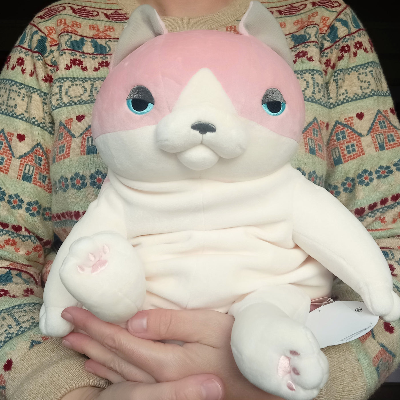 Large Pink Mochi Cat (48 cm)