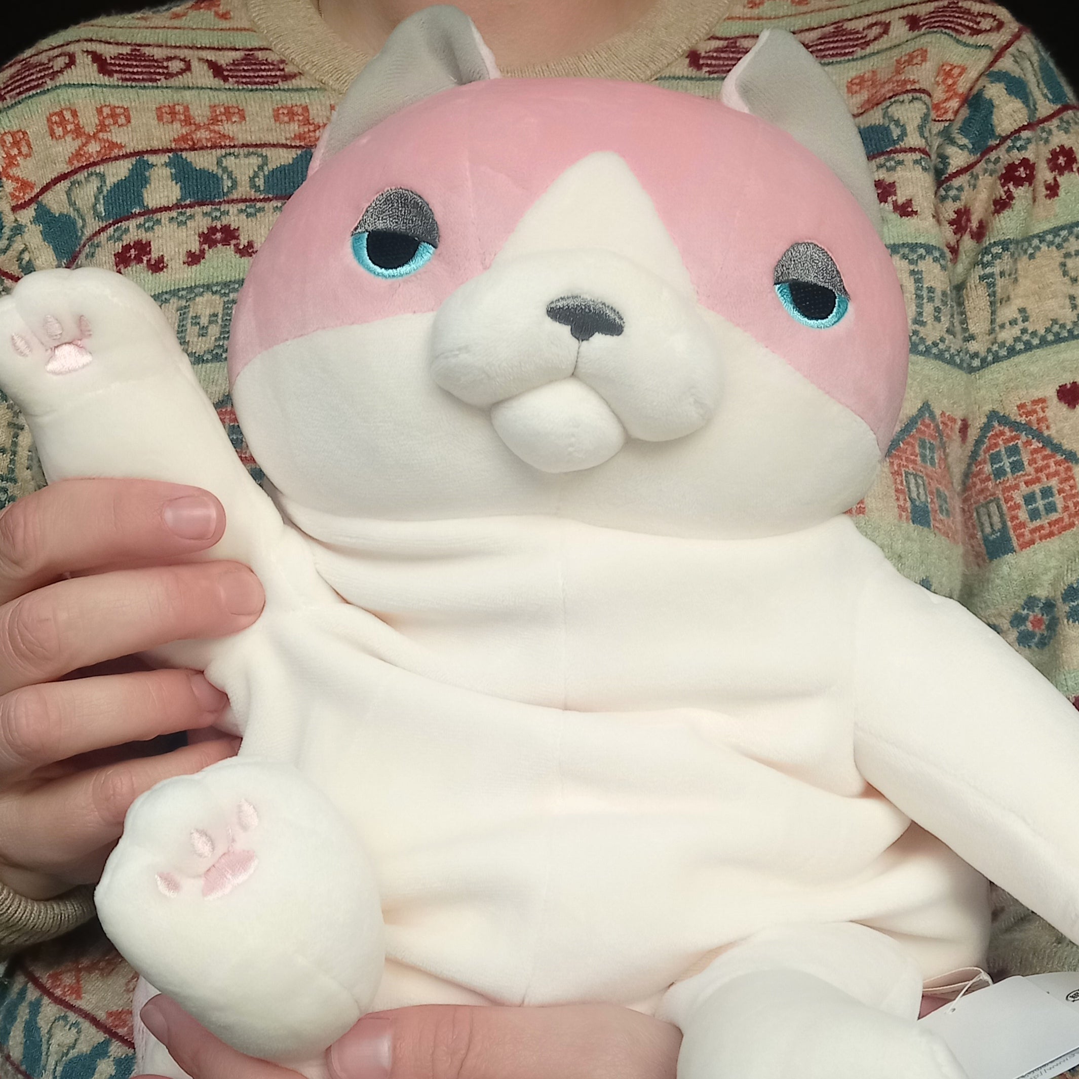 Large Pink Mochi Cat (48 cm)