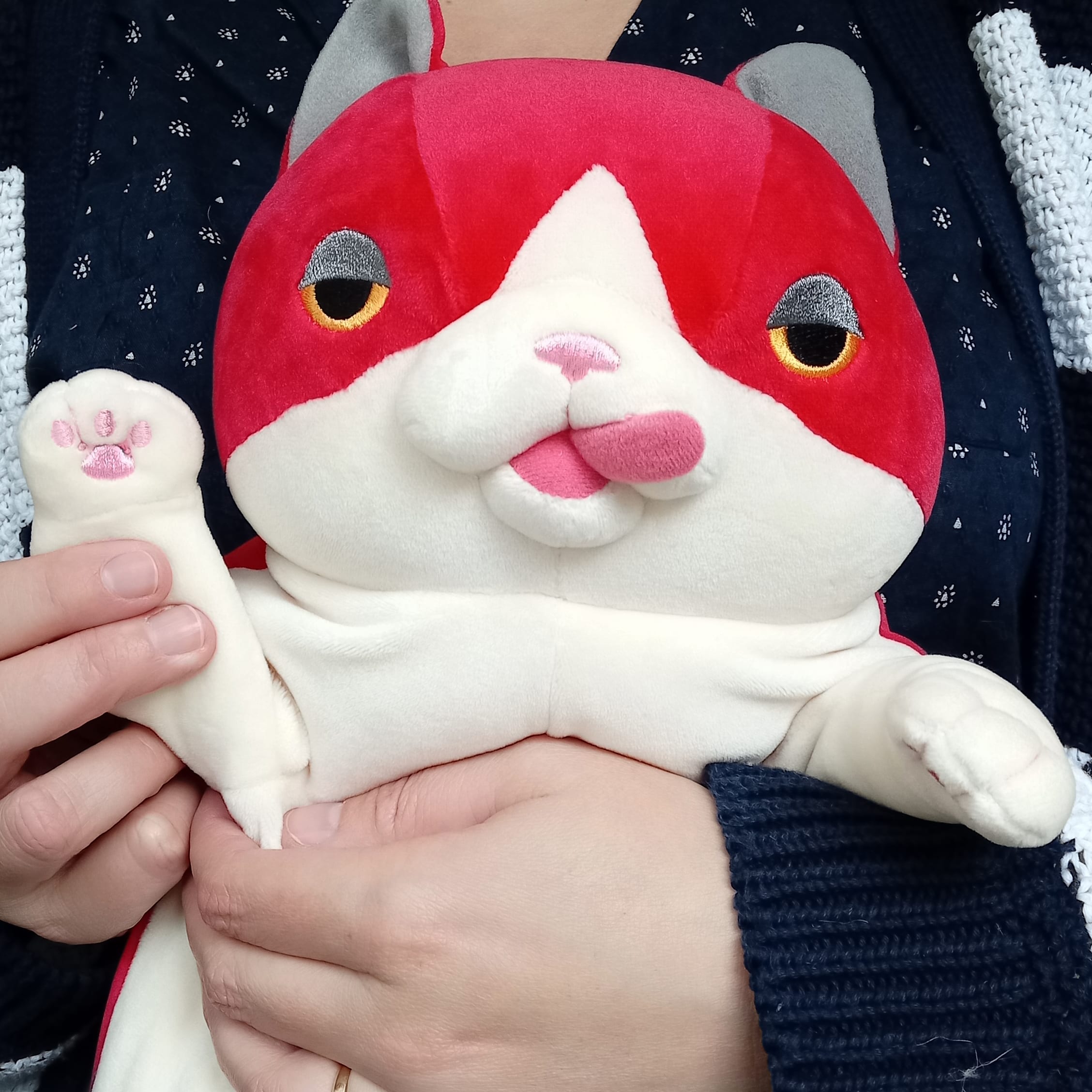 Large Red Mochi Cat (48 cm)