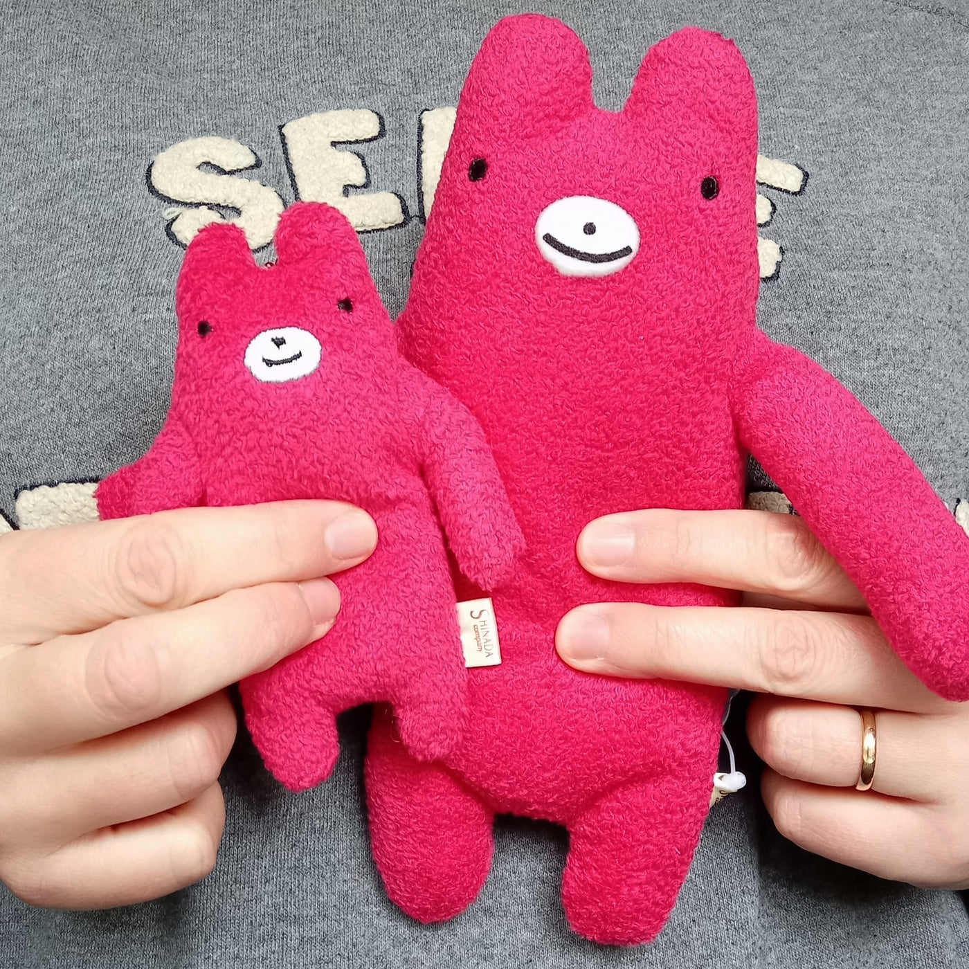 Fumofumo San Mini Red Bear Keychain (12cm)