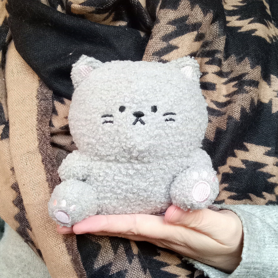 Grey Cat Fuwatto Time Plush (13 cm)
