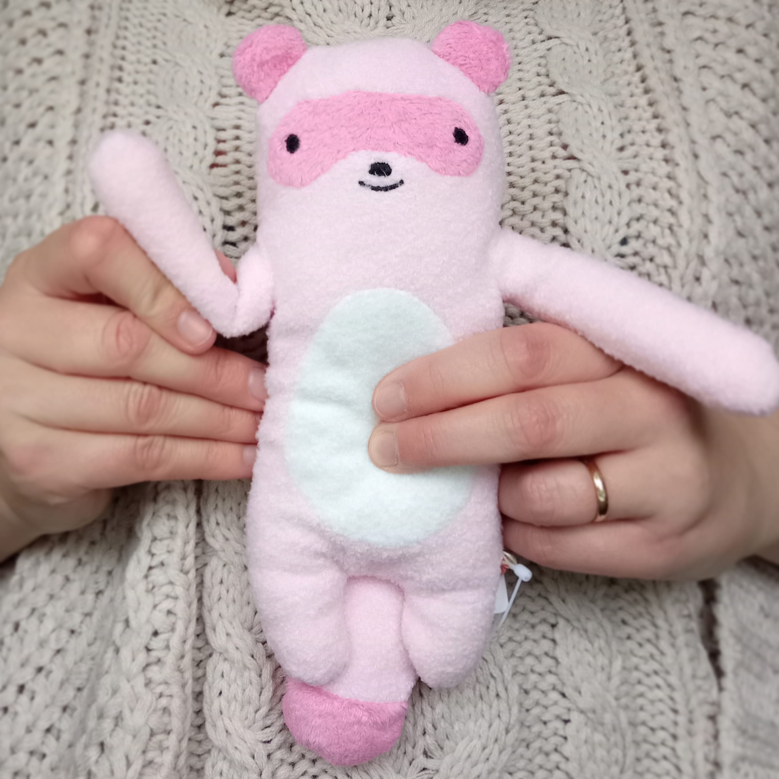 Fumofumo San Pink Raccoon (20cm)