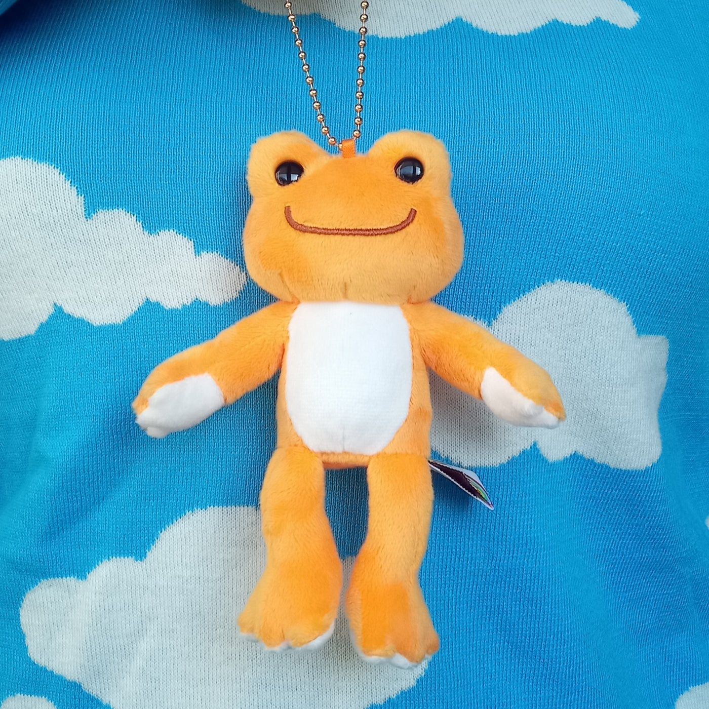 Small Orange Pickles the Frog (14cm)