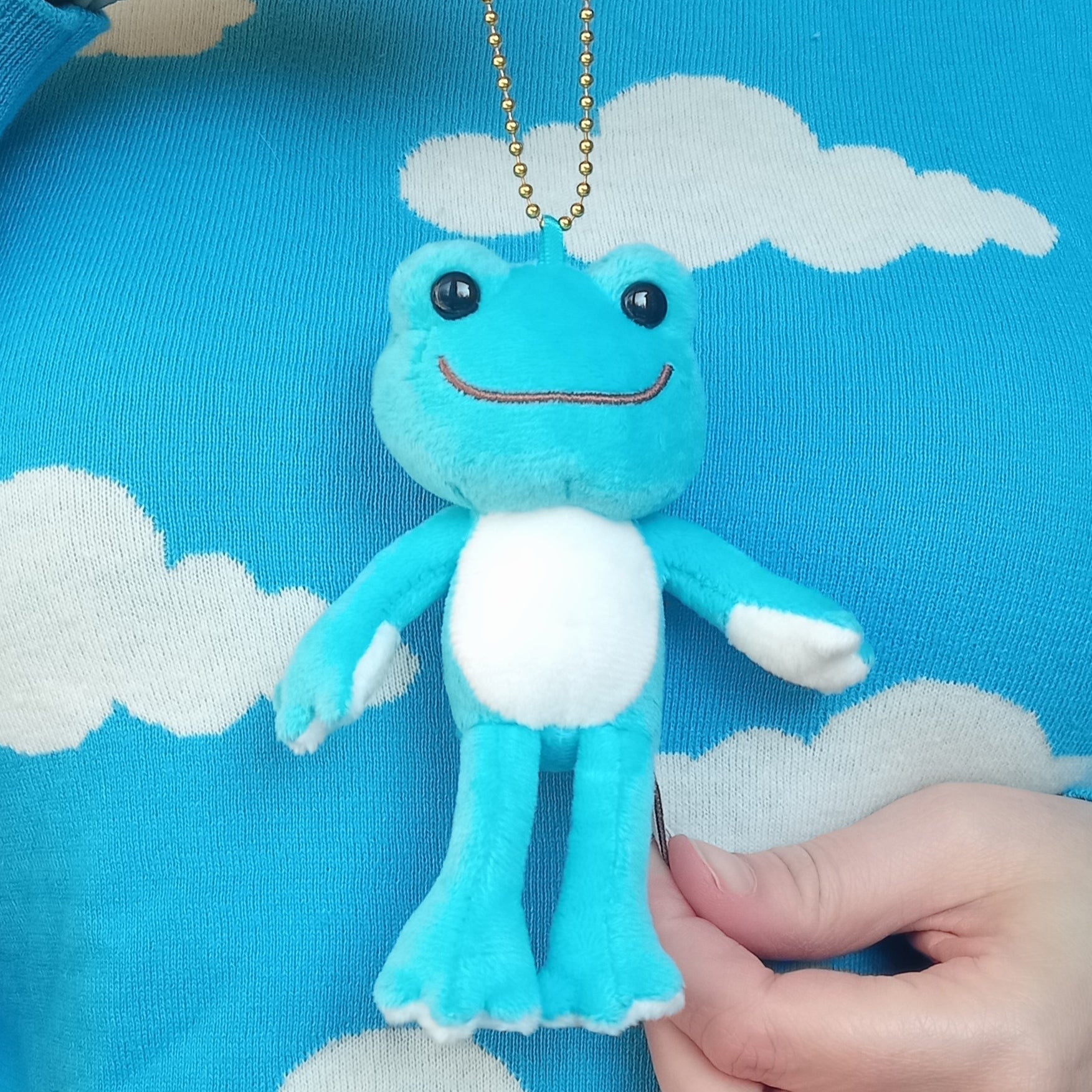 Mini Blue Pickles the Frog (14cm)