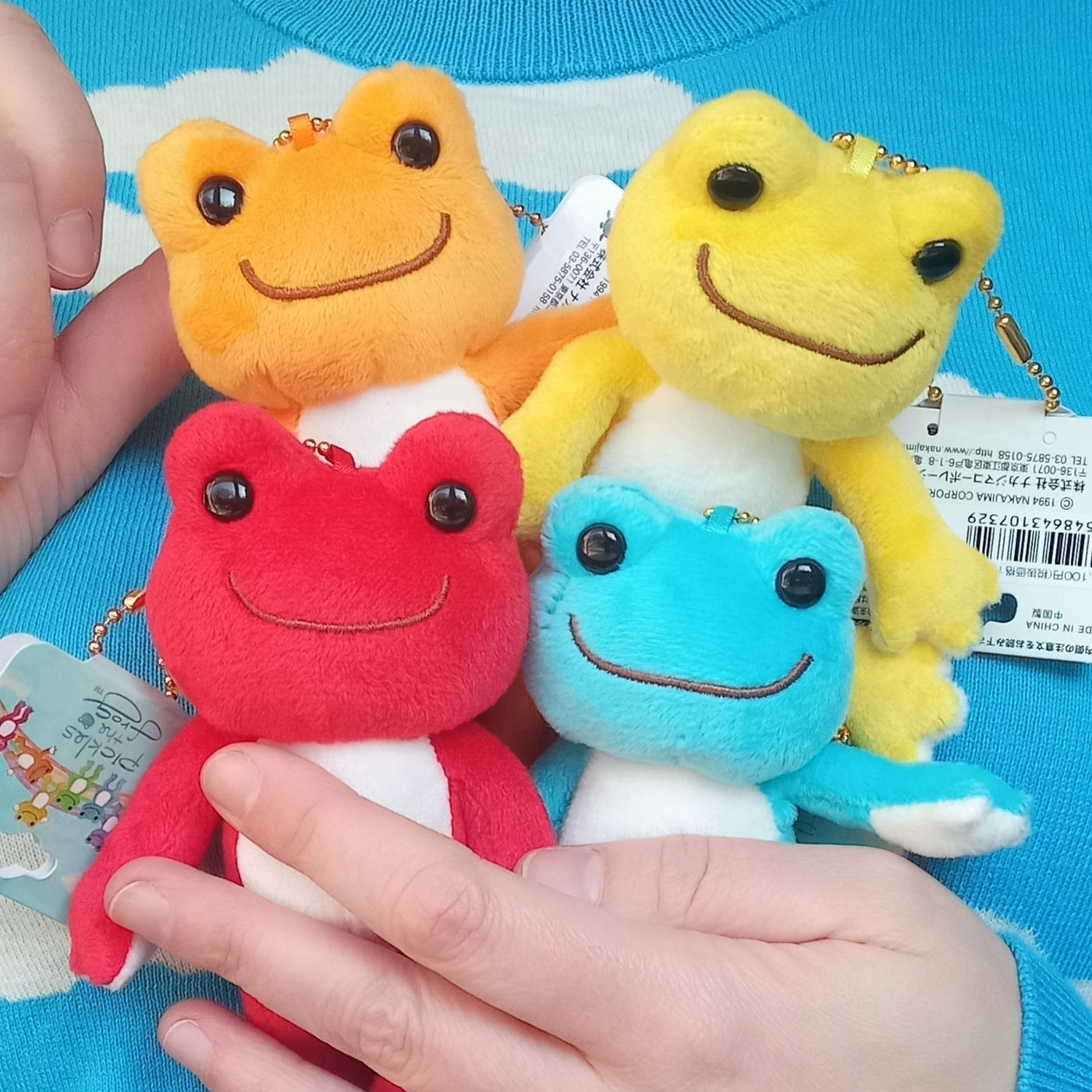 Mini Blue Pickles the Frog (14cm)