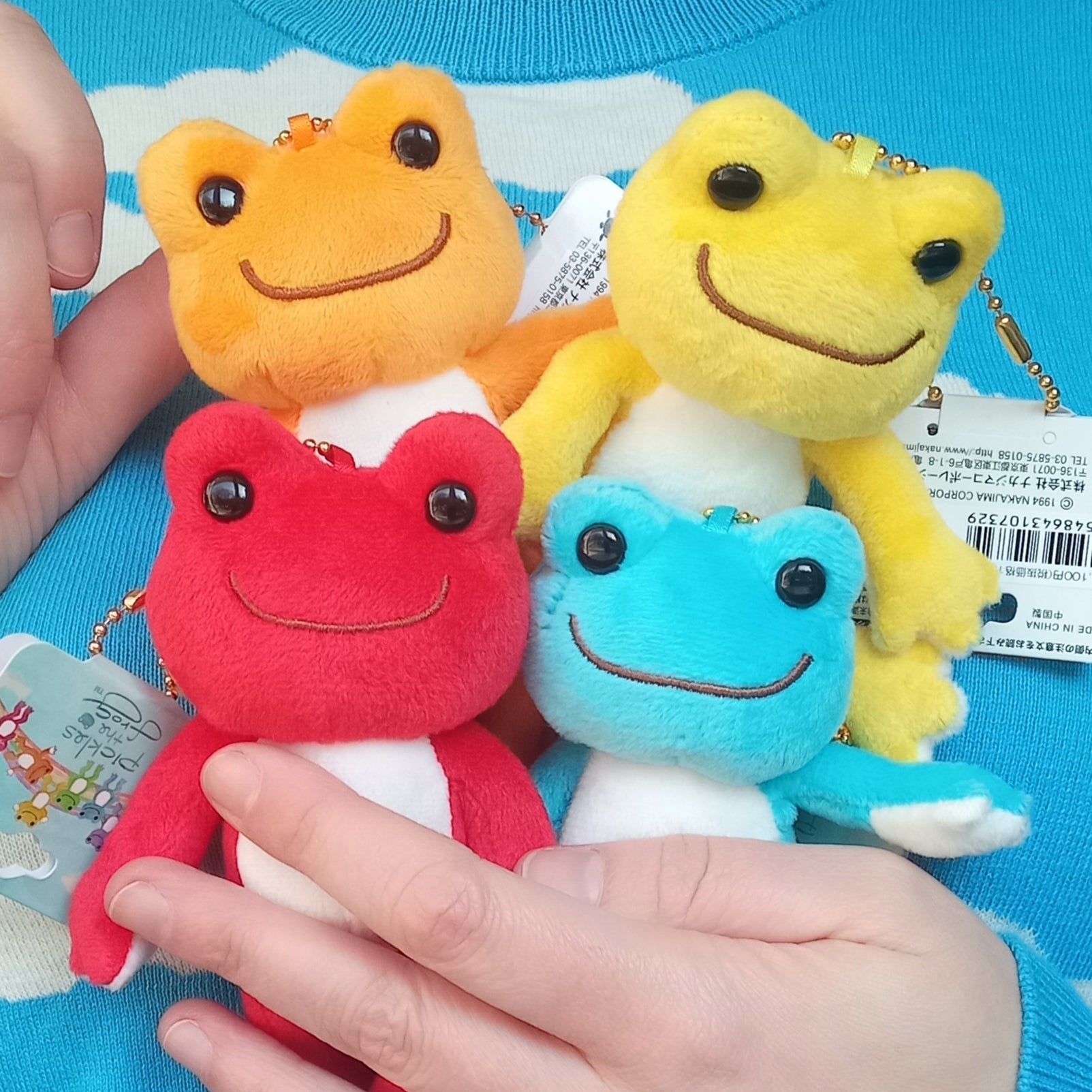 Mini Blue Pickles the Frog (14cm)