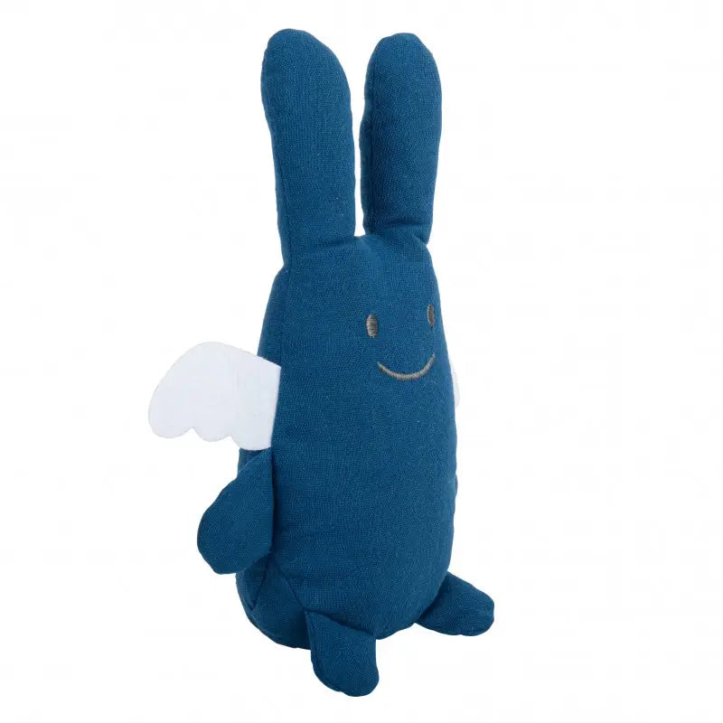 Dark Blue Angel Rabbit Rattle Plush (20cm)